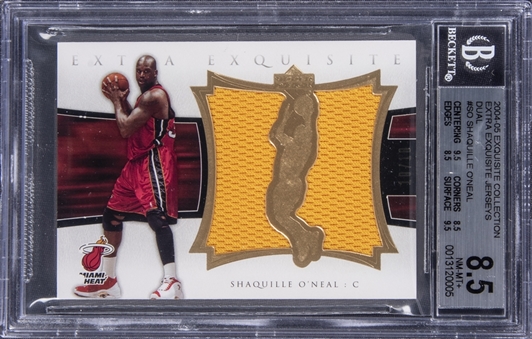2004-05 UD "Exqusite Collection" Extra Exquisite Jerseys Dual #SO Shaquille ONeal Game Used Jersey Card (#10/10) – BGS NM-MT+ 8.5
